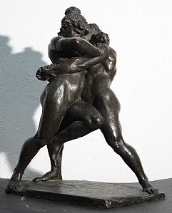 Lotta di due donne nude, 1895 circa